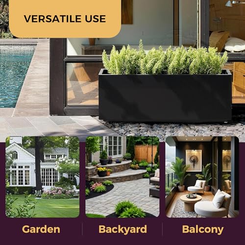 Outdoor Metal Planter Box 40Wx12Dx16H