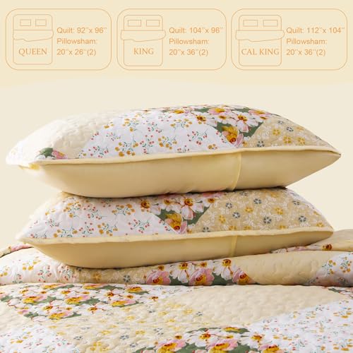 Reversible Boho Quilts Queen Size Yellow