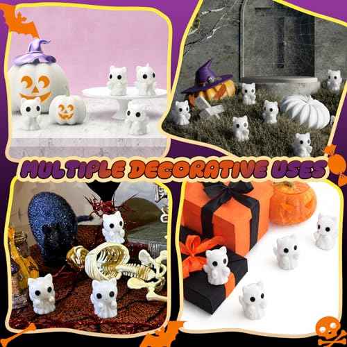 50 Pcs Halloween Mini Ghosts Figurines Resin Tiny Ghosts (50 Count)