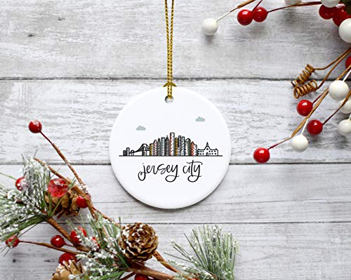 Round Ceramic Porcelain Christmas Tree Ornament Keepsake Gift