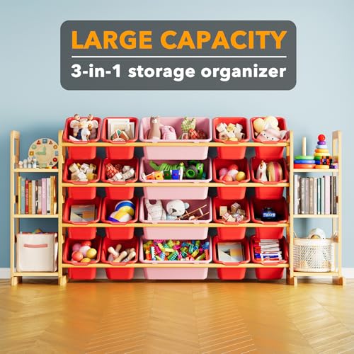 Toy Storage Organizer with 6 Shelves and 20 Bins