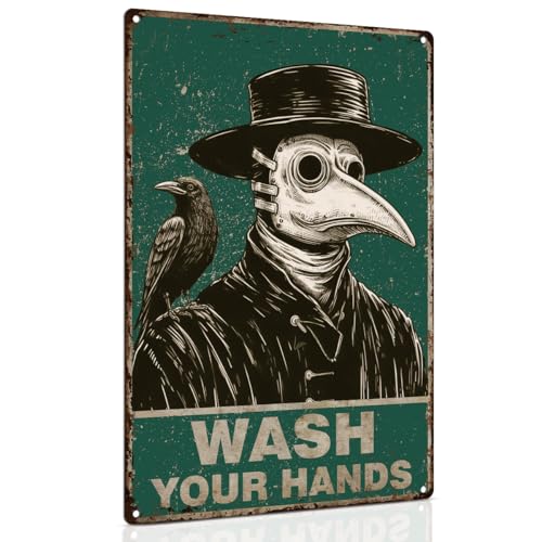 Halloween Bathroom Decor Sign 8x12"