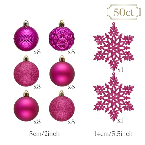 Christmas Tree Decorations Ornament Set (50 Count)