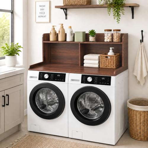 Washer Dryer Countertop with Extra Tall Shelf