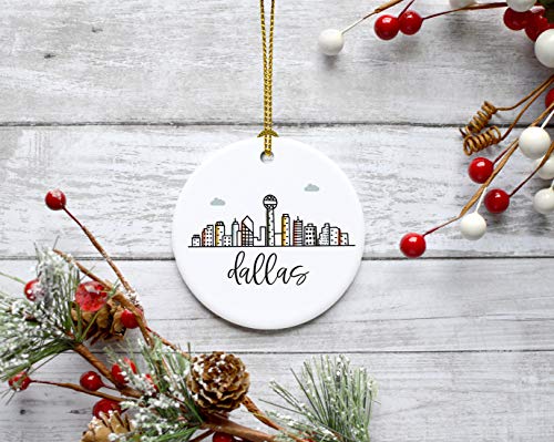 Round Ceramic Porcelain Christmas Tree Ornament Keepsake Gift