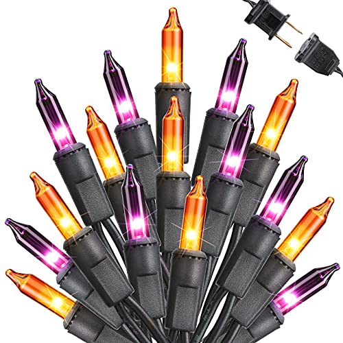 Orange & Purple Halloween Lights (25 Foot)