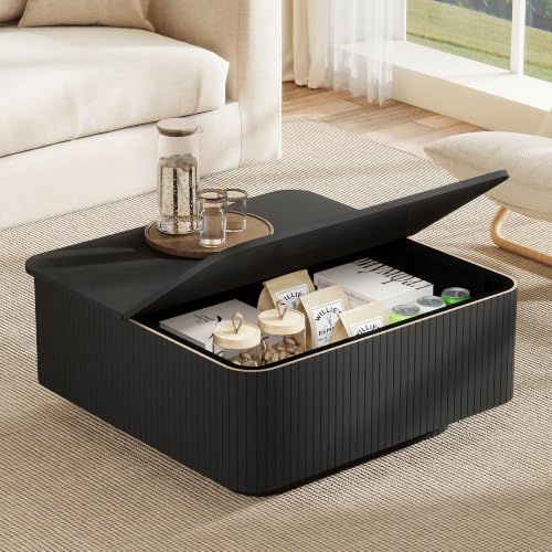 31.5" Square Coffee Table with Storage