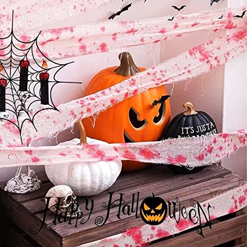 Halloween Creepy Bloody Cloth 800 inch Scary Blood Gauze Bandages Decorations