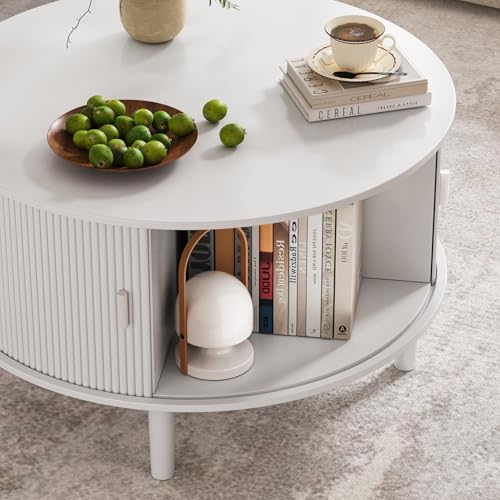 Round Coffee Table with Storage