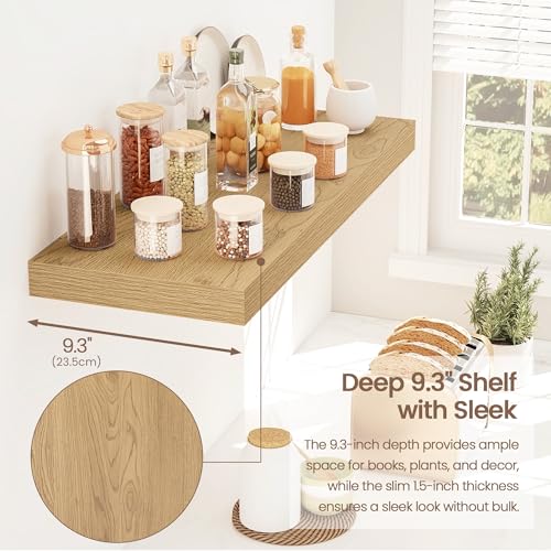 Floating Shelves 9 inch Deep 24”Long Set of 2 (2 Count)