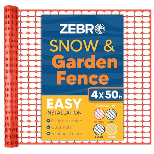 4' x 50' Orange Plastic Garden Fence Roll (200 sq ft sq ft)