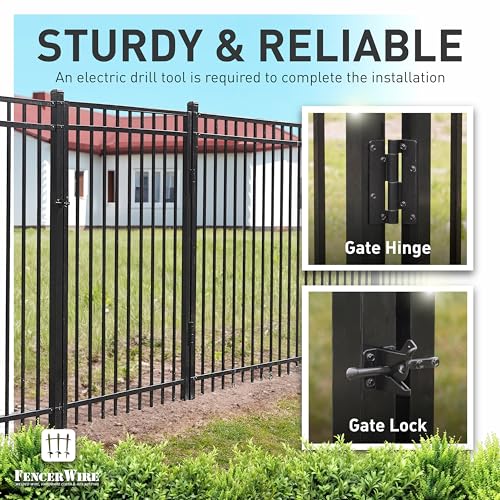 Pack of 10 Heavy Duty Flat Top Fence Gate (10 Count)