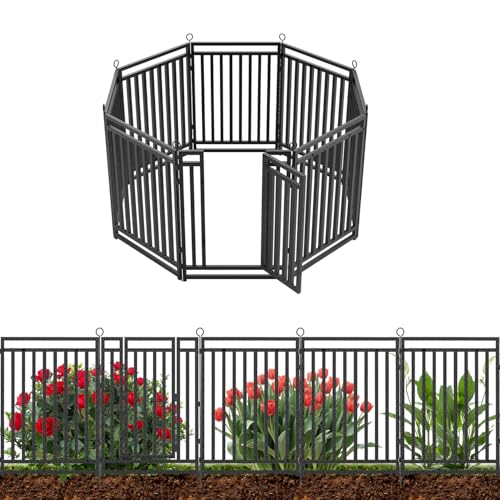 Decorative Garden Fence Metal Dog Fence Outdoor for Yard
