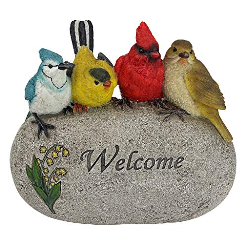 Birdy Welcome Garden Stone Statue