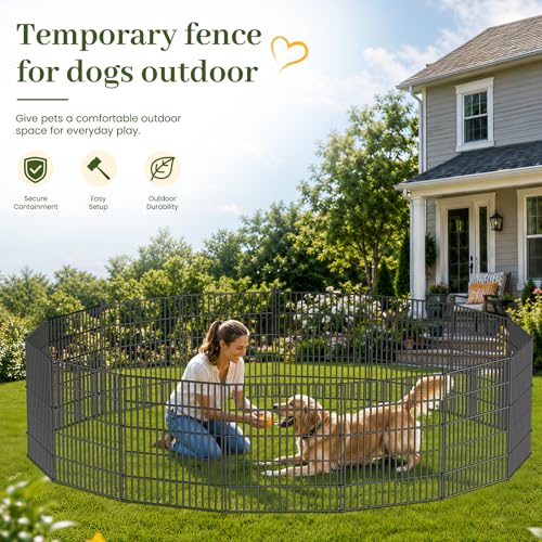 No Dig Garden Fence Outdoor for Yard (20 Sq Ft)