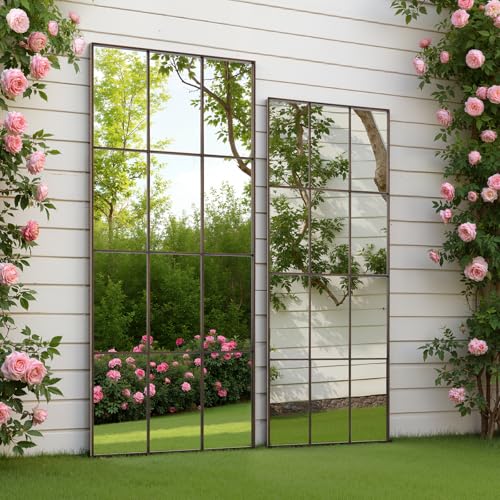 Large Window Pane Full Length Mirror for Wall 65"x24"