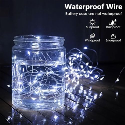 4 Pack Fairy Lights Battery Operated 16FT 50 LED String Lights Cool White (4 Count)