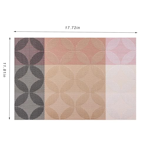 Placemats Set of 6 Washable Indoor (6 Count)