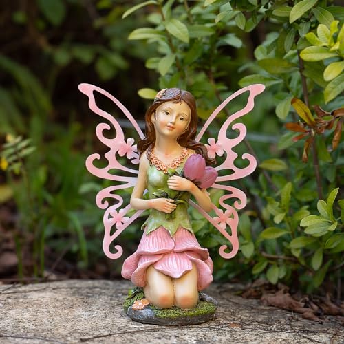 Solar Fairy Garden Statue Lights Outdoor Decor