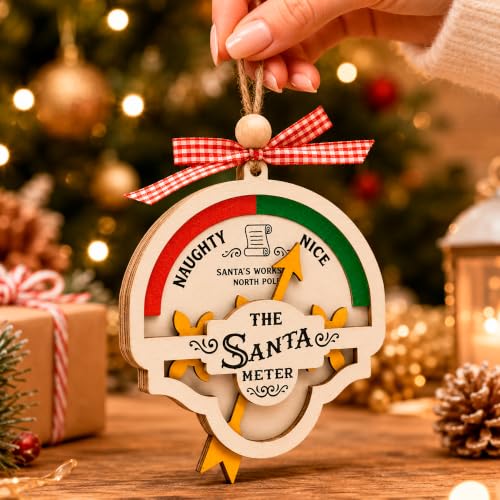 Santa Meter Naughty or Nice Ornament with Rotating Arrow