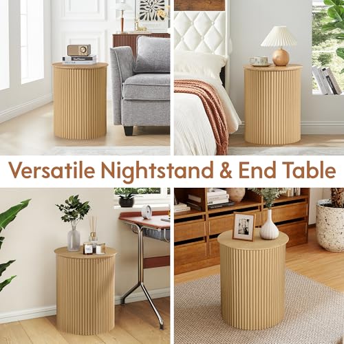 Fluted Round Side Table