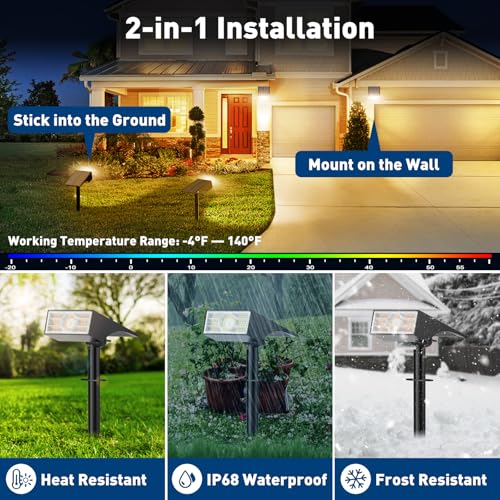 Solar Spot Lights Outdoor (2 Count)