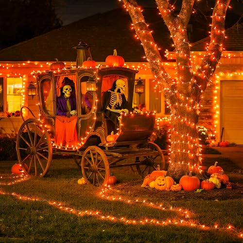 33FT 100 LED Orange Lights for Halloween (100 Count)