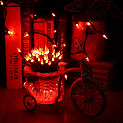 200 Count 42.6ft Orange Incandescent Indoor Halloween String Lights (42.6 Foot)