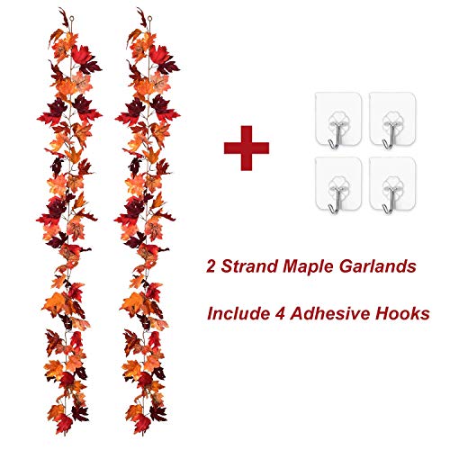 2 Pack Maple Leaves Fall Garland (2 Count)