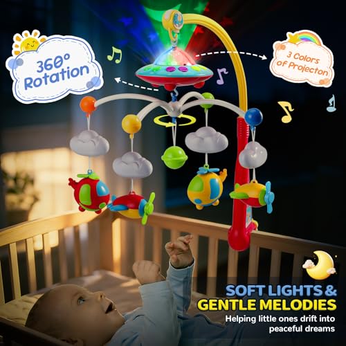 Airplane Crib Mobile with Music and Light