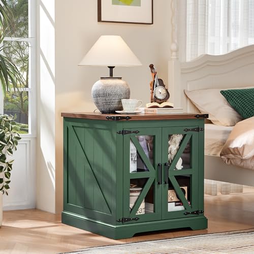 24'' End Table with Charger for Living Room