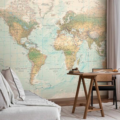 Premium Wall Mural World Map 177x124 in (9 Count)