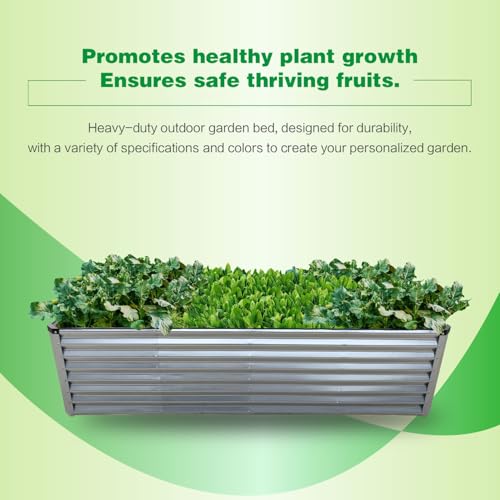 GARDMAX 8x4x2FT Galvanized Raised Garden Bed Kit
