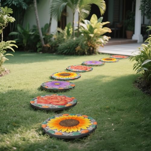 Decorative Sunflower Garden Stepping Stone