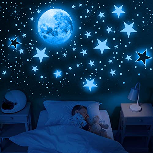 1049 Pieces Luminous Sticker Wall Decal Luminous Stars self