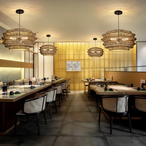 19.7" Rattan Pendant Light