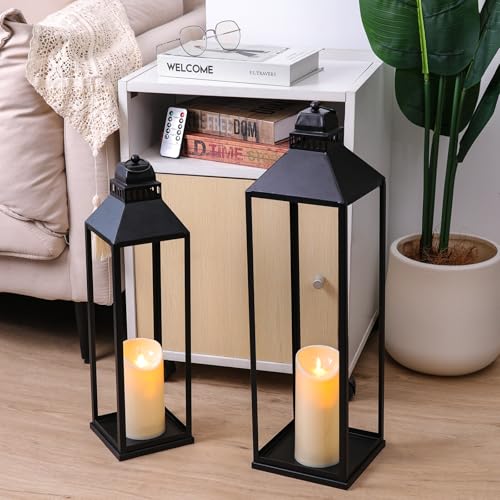 Large Lanterns Decorative Outdoor Indoor (2 Count)
