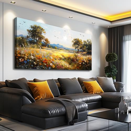 Canvas Wall Art For Living Room Wall Decor For Bedroom Office Wall Decoration Rural Pastoral Painting Artwork Room Aesthetic Home Decor 20x40 In
