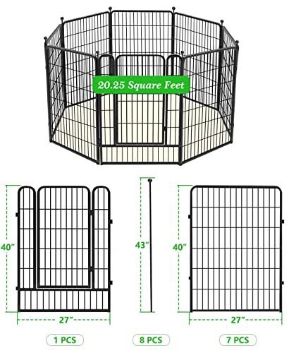 Decorative Black Metal Fencing Garden Fence with Gate