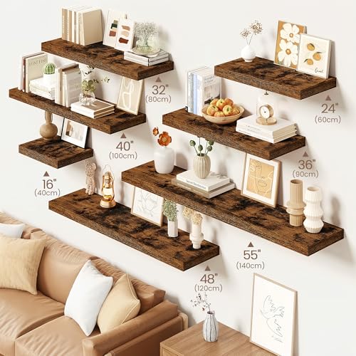 Floating Shelves 9 inch Deep 48”Long Set of 1