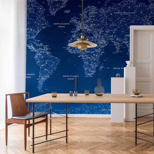 Premium Wall Mural World Map 118x83 in (6 Count)