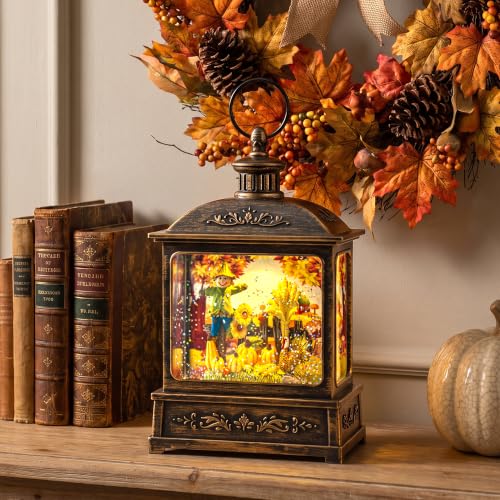 Fall Snow Globe Lantern