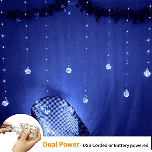 Wishing Ball Curtain Lights 200 LED Window Curtain String Lights with Remote