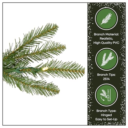 7.5ft Pre Lit Dunhill Fir Artificial Christmas Tree