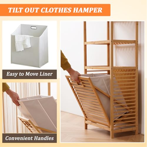 Tilt Out Laundry Hamper with 3 Tier