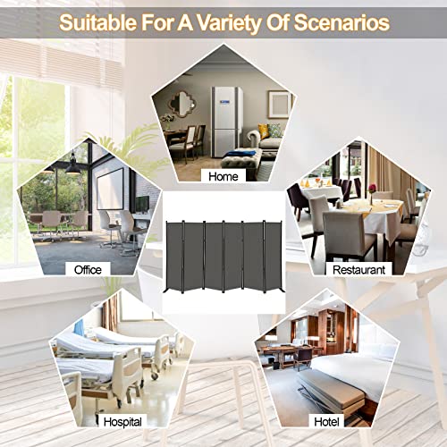 6 Panel Folding Privacy Screen 9ft Wide 6ft Tall Room Partition