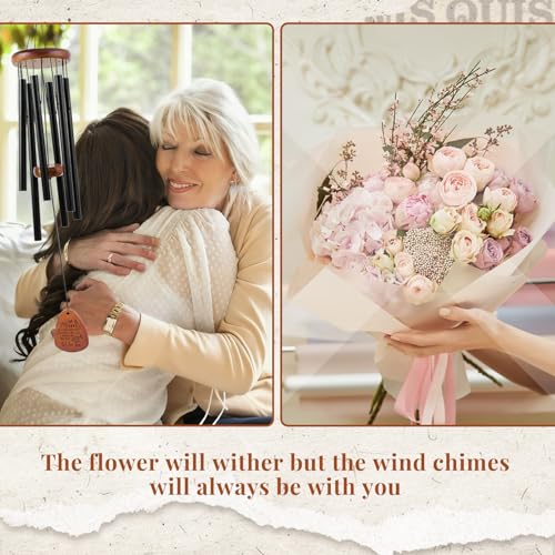 Mother's Bouquet Memorial Wind Chime with Black Tube Decorative Gifts