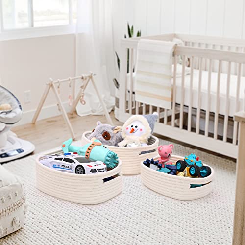 7 Piece Cotton Rope Woven Basket Set