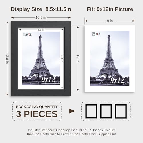 9x12 Picture Frames 3 Pack (3 Count)