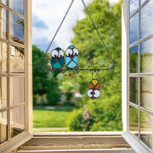 Stained Glass Birds Window Hanging
